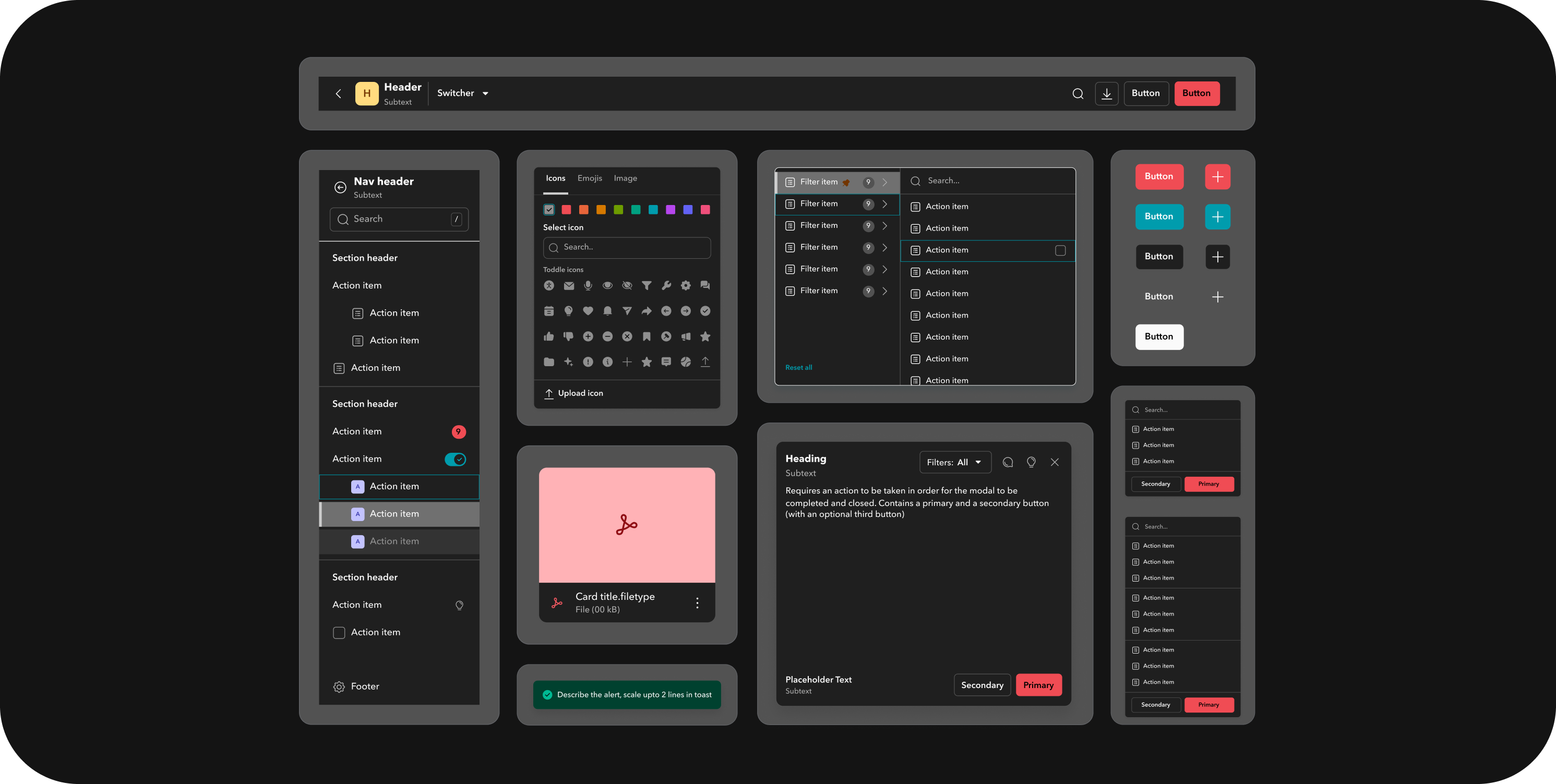 Components dark mode